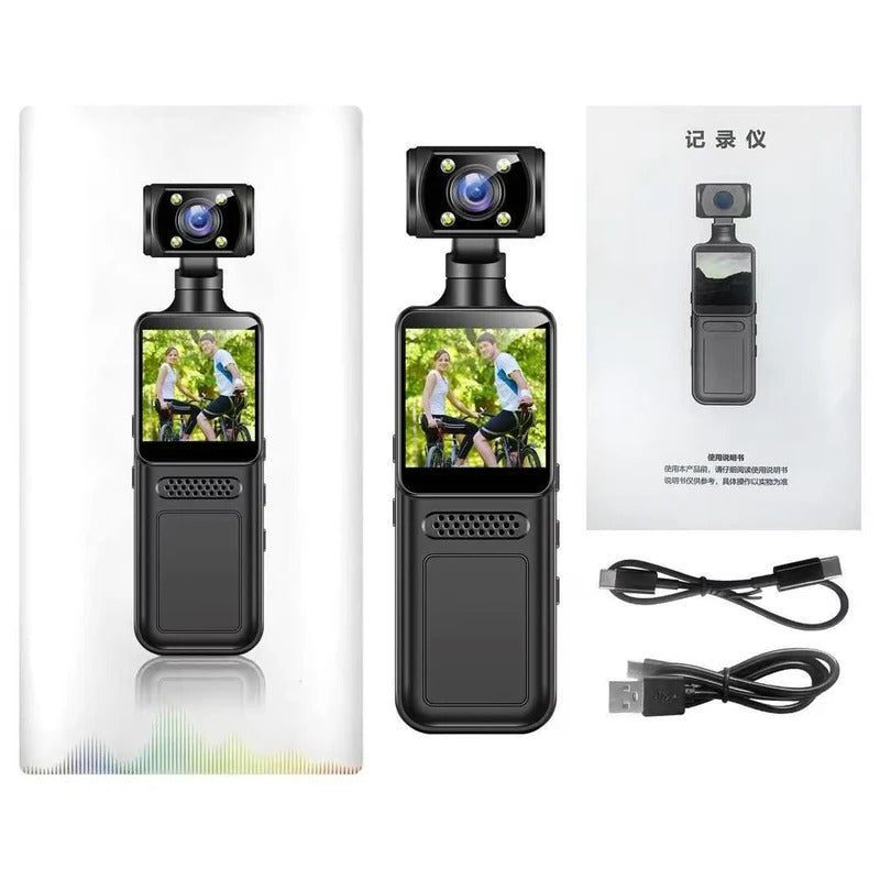 4K Handheld Vlogging Camera – WiFi Pocket Gimbal Camera with 330° Rotating Lens