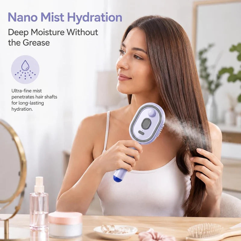 Electric Hair Spray Retractable Comb – Hair Detangling & Styling Brush