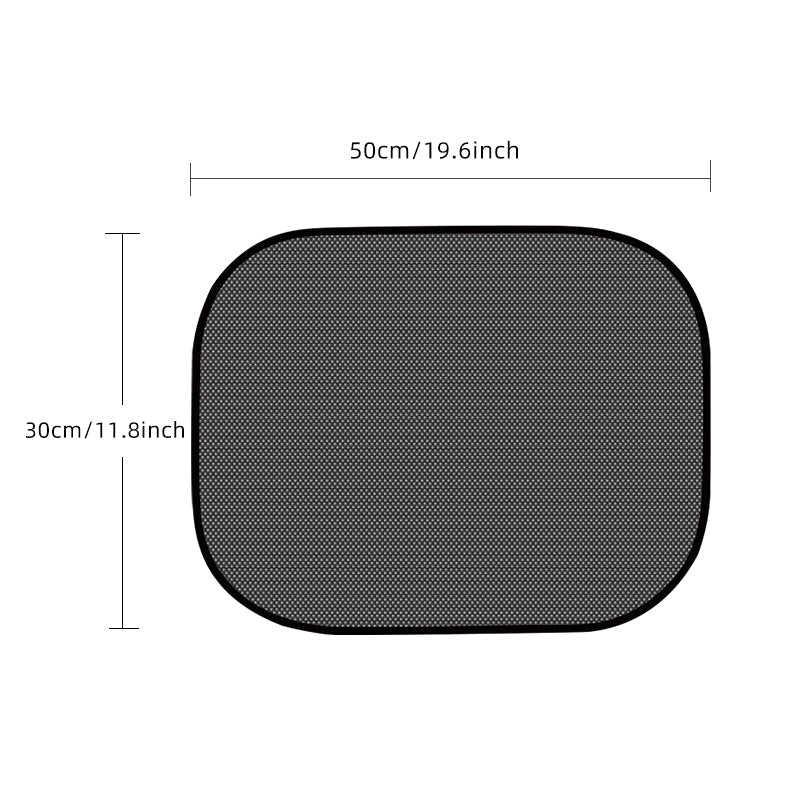 Car Window Sunshade 4-Pack – Static Cling Heat & UV Blocking Sun Shades for Cars