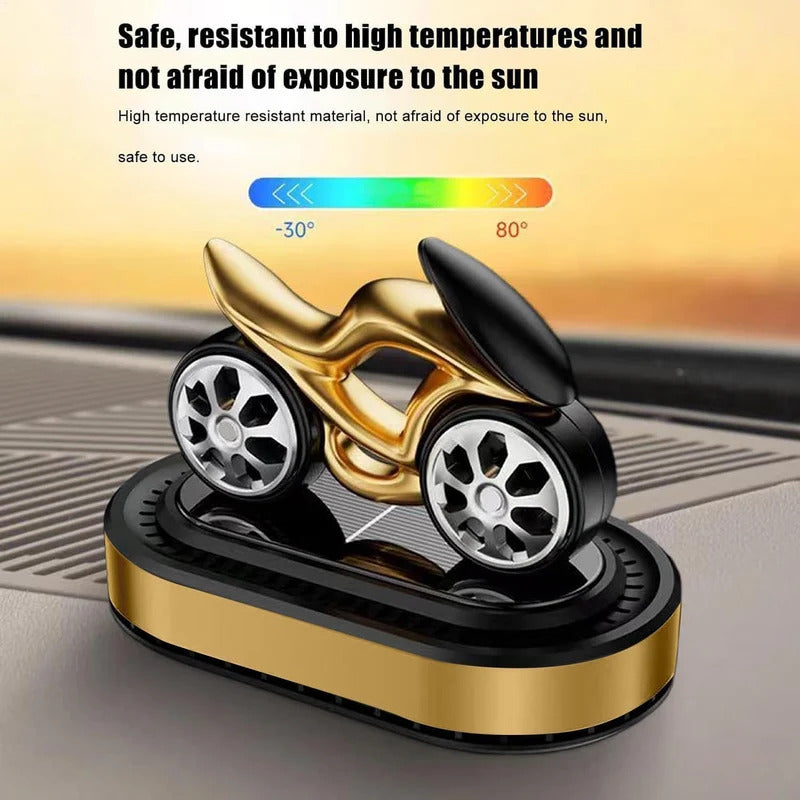 Solar Car Air Freshener – Rotating Dashboard Fragrance Diffuser & Decorative Car Ornament