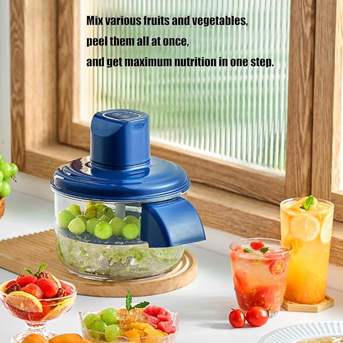 Fruit & Vegetable Peeler with Container – Manual Kitchen Peeler with Stainless Steel Blades