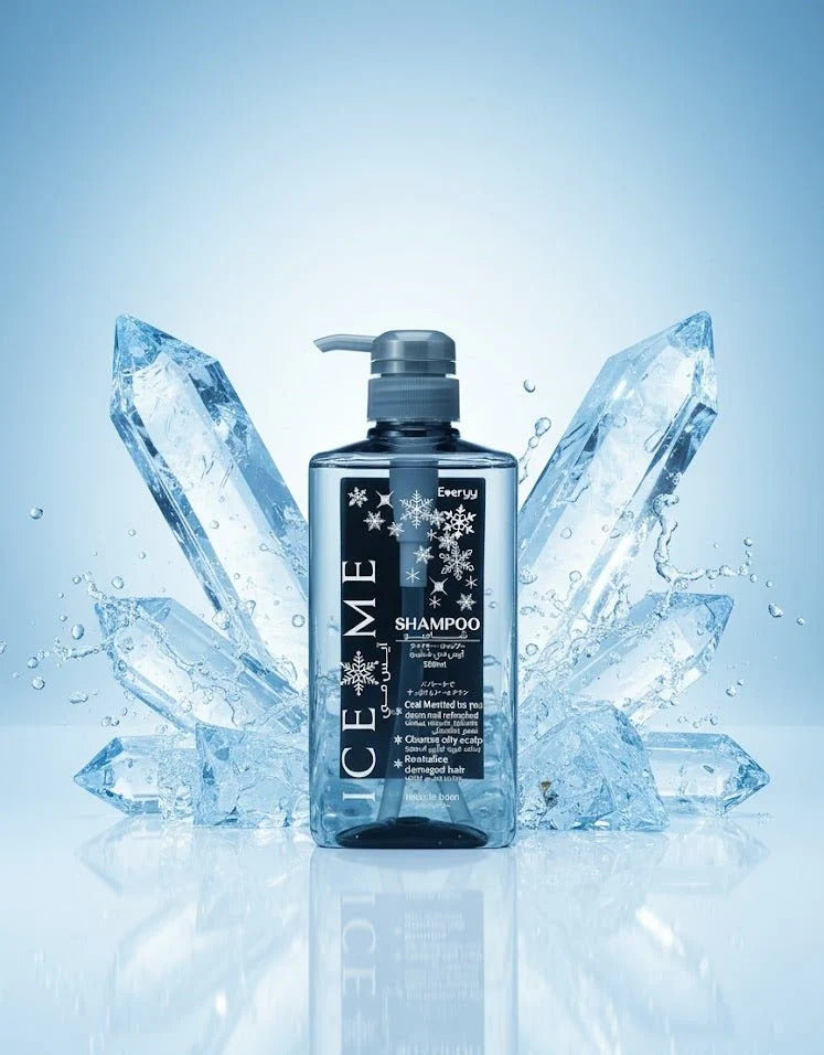 CE ME Ice Shampoo 550ml – Cool Menthol Shampoo for Oily Scalp & Fresh Hair