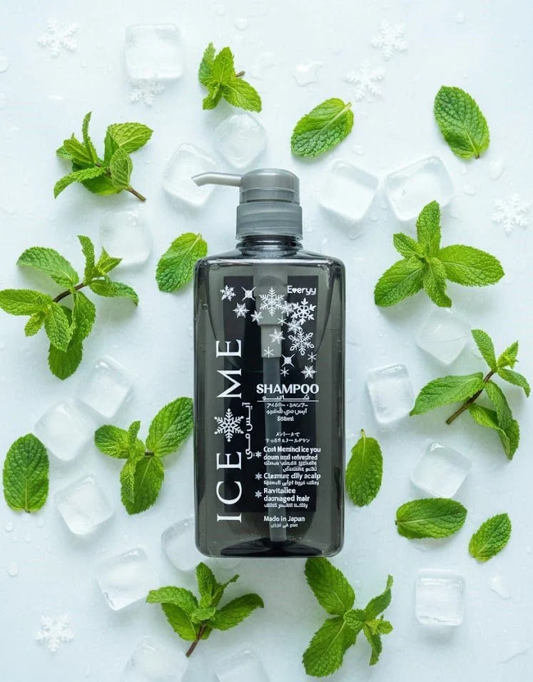 CE ME Ice Shampoo 550ml – Cool Menthol Shampoo for Oily Scalp & Fresh Hair