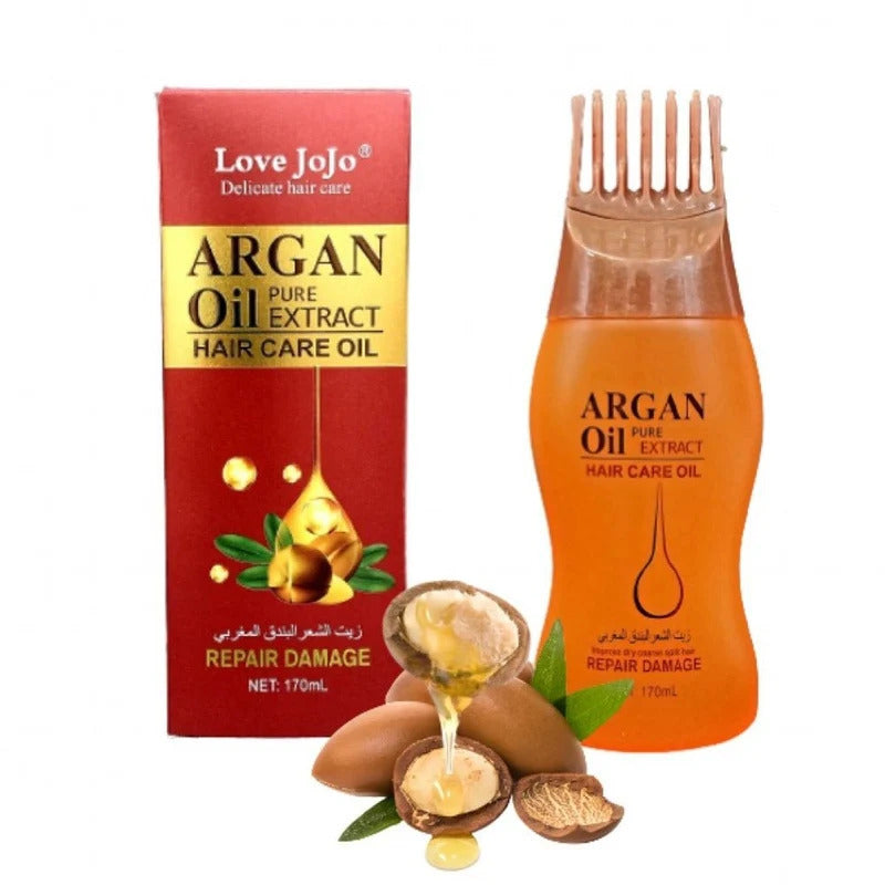 Argan & Jojoba Hair Oil 170ml – Nourishing Hair Treatment for Dry, Damaged & Frizzy Hair