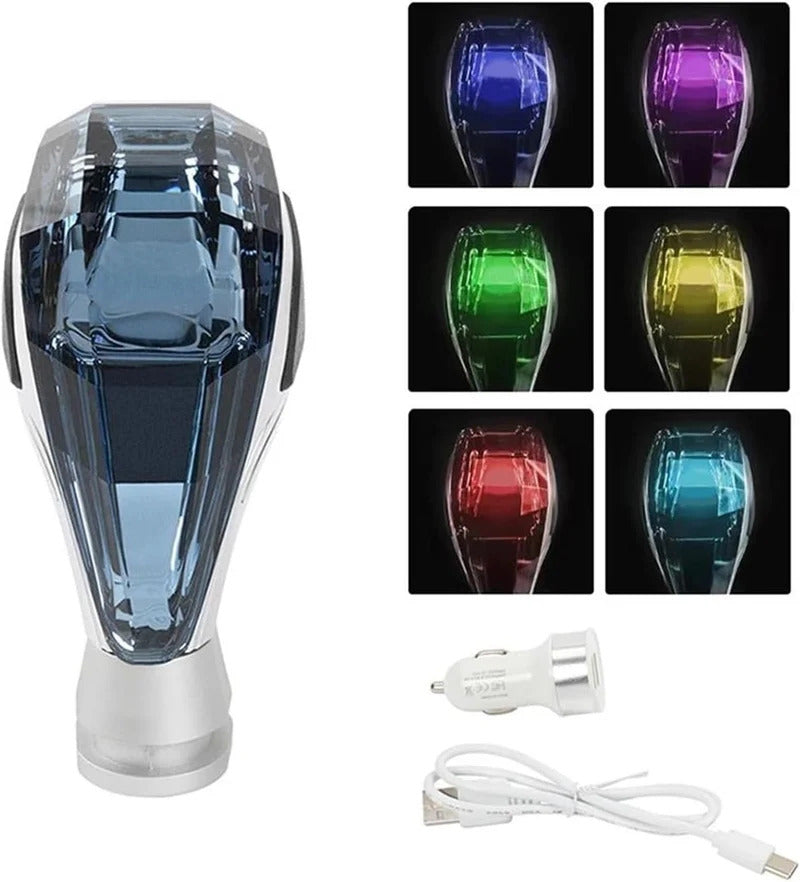 Modengzhe 7-Color LED Crystal Gear Shift Knob – Toyota Gear Lever with Touch Lighting
