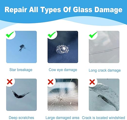 Windshield Crack Repair Kit – DIY Car Glass Chip & Crack Repair Resin