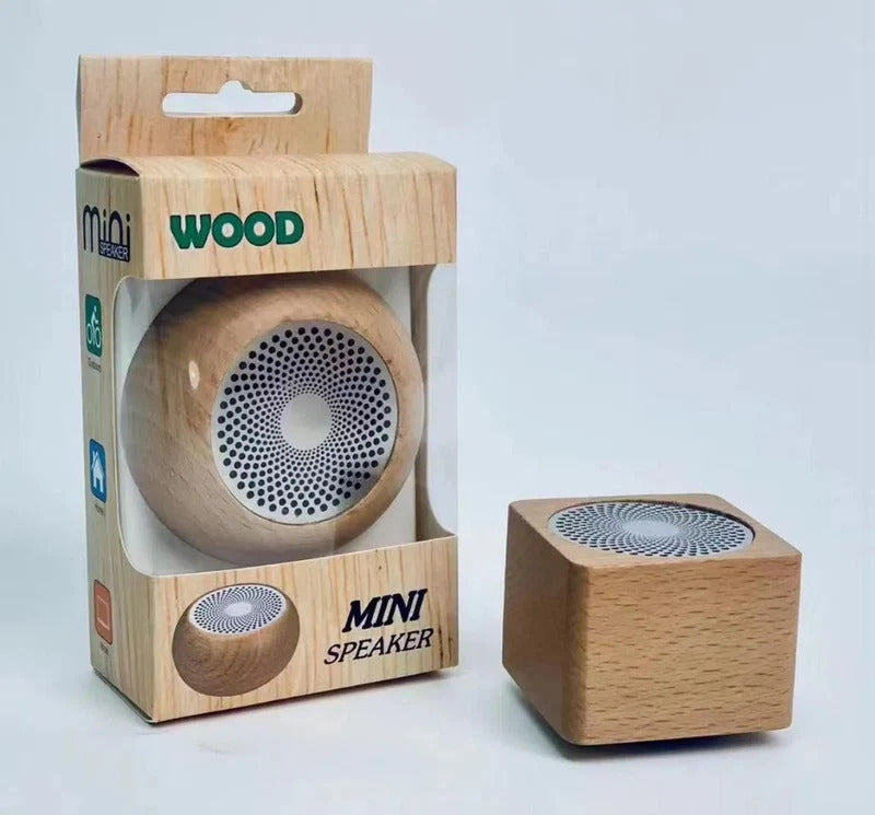 Wireless Bamboo Bluetooth Speaker – Portable Waterproof Speaker with Powerful Bass