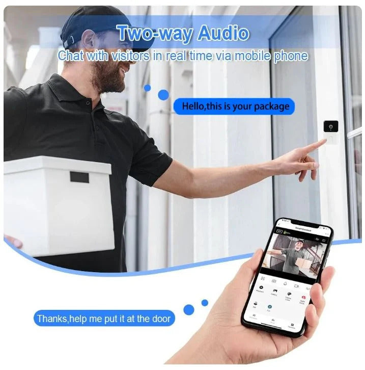 Wireless Video Doorbell Camera – Smart WiFi Door Bell with HD Camera & Two-Way Audio