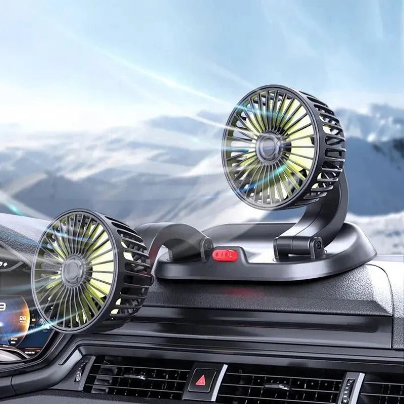 Double Headed Car Fan