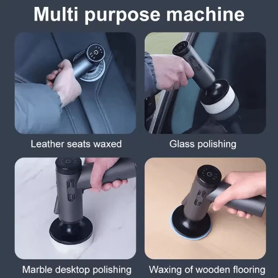 Car Polisher & Waxing Machine – 80W Cordless Car Polishing Tool with 3-Inch Pads